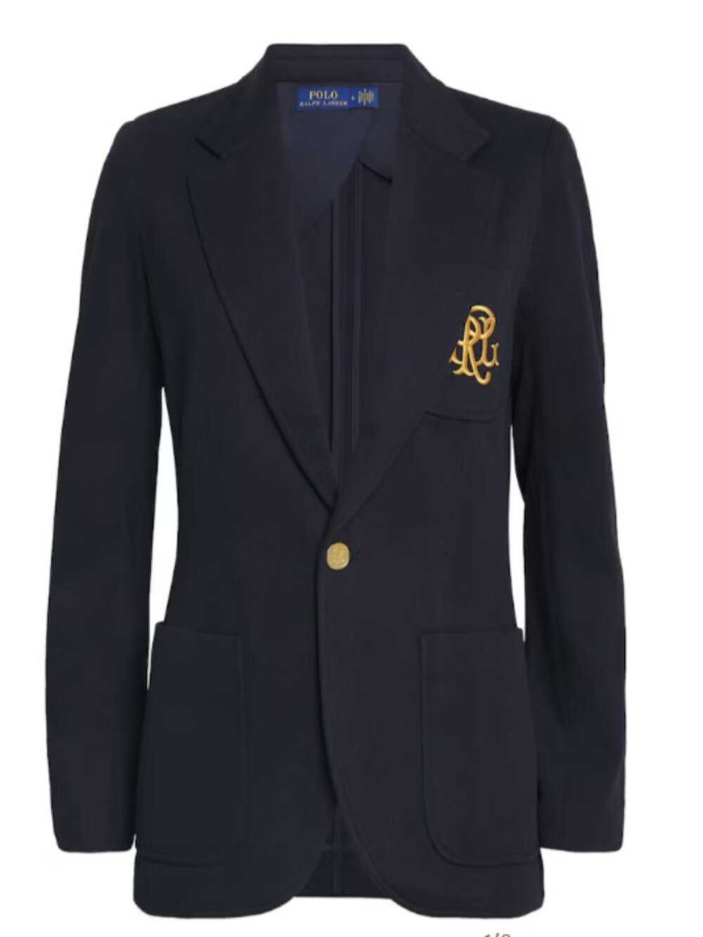 Polo Ralph Lauren Womens Double Knit Jacquard Blazer - Navy